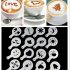 Șablon barista pentru latte art, șablon decorativ pentru cafea