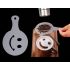 Șablon barista pentru latte art, șablon decorativ pentru cafea