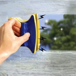   Curățător de geamuri, curățător magnetic, racletă pentru geamuri