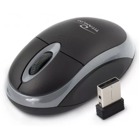Titanum mouse optic wireless 2.4GHz cu USB 3D - negru
