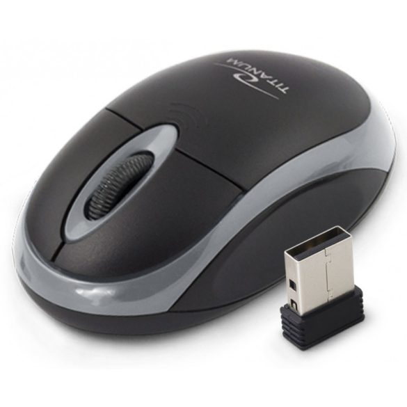 Titanum mouse optic wireless 2.4GHz cu USB 3D - negru