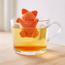   Infuzor ceai, infuzor ceai din silicon, filtru ceai din silicon (cu pisică)