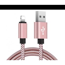   Extra cablu de date și încărcare rapidă USB Lightning pentru iPhone, rezistent, 1 metru