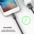 Extra cablu de date și încărcare rapidă USB Lightning pentru iPhone, rezistent, 1 metru