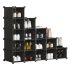 Set de cuburi de depozitare combinabile 15 buc, negru