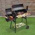 Grătar și afumător BBQ 2în1 pe cărbune