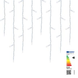   Cortină luminoasă cu țurțuri LED în 2 dimensiuni, alb rece-230 LED-uri