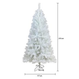 Brad artificial alb 210 cm