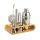Set barman Bambo 700ml, cu suport de bambus