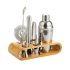 Set barman Bambo 700ml, cu suport de bambus