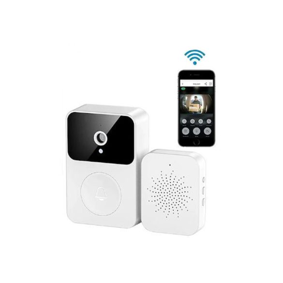 SmartCom sonerie wireless inteligentă cu receptor interior, culoare albă