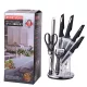 Set cuțite 8 piese - negru