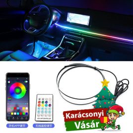   Iluminare LED inteligentă pentru interior auto - 110cm + 35cm, aplicație + telecomandă