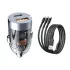 Set încărcător auto 120 W, adaptor auto cu două porturi + cablu de încărcare
