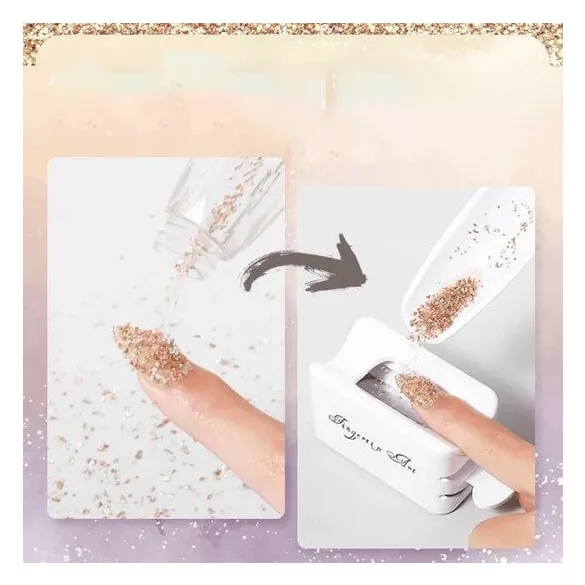 Decor pentru unghii, Creator de unghii cu sclipici și perle fără vărsare