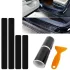 Folie Protectoare Antiusură din Carbon 3D pentru Praguri Uși (4 buc)