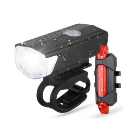 Set lampă de bicicletă cu LED, reîncărcabilă prin USB