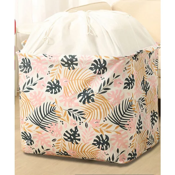 Depozit pliabil pentru haine cu capacitate mare, cu mânere și șnur de strângere