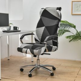 Husă elastică cu model pentru scaun de birou pivotant