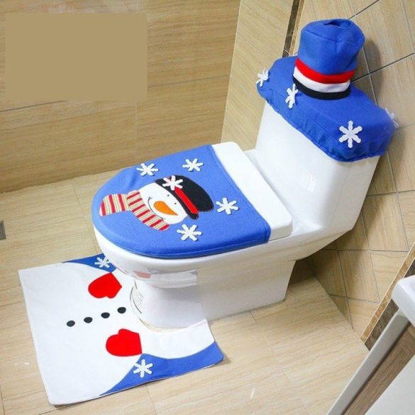 Set husă pentru capac WC de Crăciun