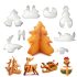 Set 8 forme 3D pentru prăjituri de Crăciun