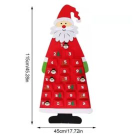Calendar advent de perete cu Moș Crăciun