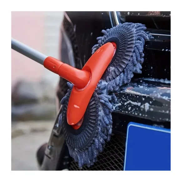 Perie auto cu două capete și mâner telescopic