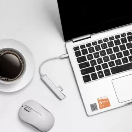 Tip C 3.0, HUB distribuitor USB cu 4 porturi alb