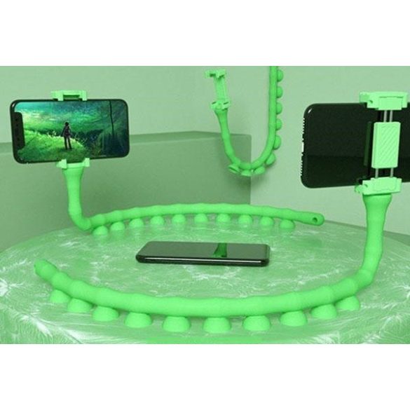 Suport telefon cu ventuză, flexibil ca un vierme