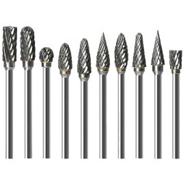 Set burghiu freză profil pentru metal (10 bucăți)
