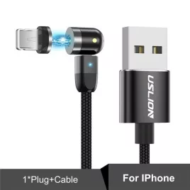 Cablu magnetic dublu 360°