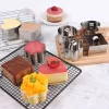 Formă pătrată din oțel inoxidabil pentru prăjituri (Mousse) rotundă