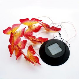Clopoțel de vânt cu fluturi luminoși (solar)