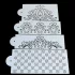Șablon pentru decorat torturi, Stencil decorativ cu model floral (4 buc)