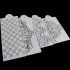 Șablon pentru decorat torturi, Stencil decorativ cu model floral (4 buc)