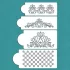 Șablon pentru decorat torturi, Stencil decorativ cu model floral (4 buc)