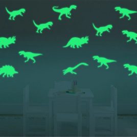 Decorațiuni de perete luminoase cu dinozauri (9 bucăți)