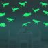 Dinosaur decorațiuni de perete iluminate (9 buc)