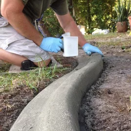   Formă pentru margine de grădină, Formă de beton pentru grădină decorativă