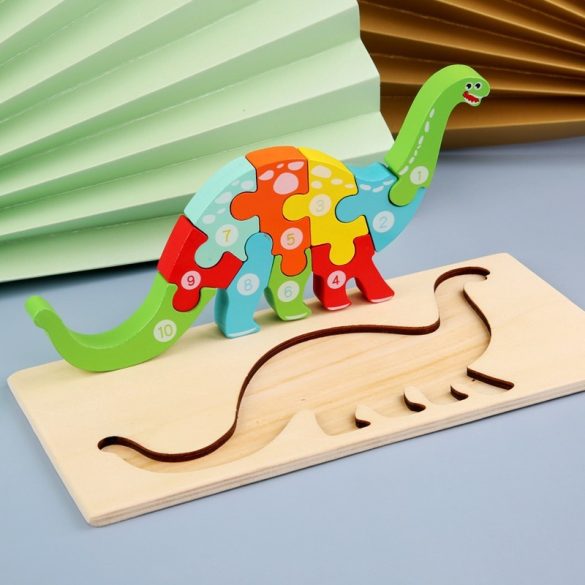 Puzzle de lemn cu numere pentru copii