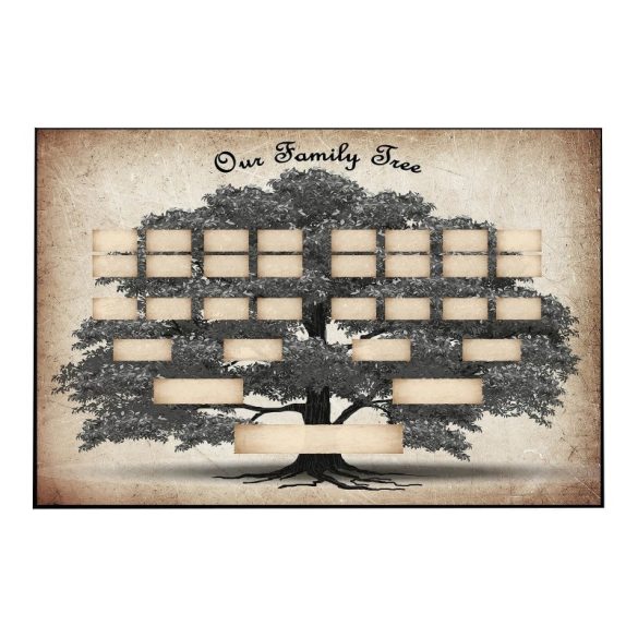Șablon artistic arbore genealogic, poster de perete arbore genealogic