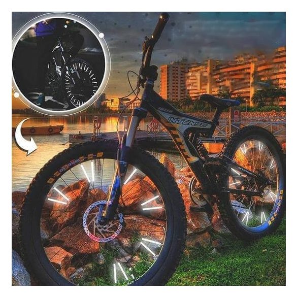 Decorațiuni spițe bicicletă, Tijă reflectorizantă pentru bicicletă (12 buc)