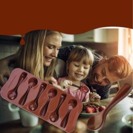 Formă din silicon pentru lingurițe de ciocolată