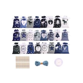 Set calendar textil de Advent pentru Crăciun