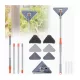 Mop triunghiular rotativ 360°, curățător de gresie pentru baie, spălător de geamuri
