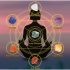 Decorațiune de perete și instrument de meditație din 7 cristale brute pentru chakre
