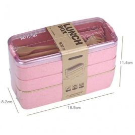   Cutie de depozitare alimente dreptunghiulară cu trei niveluri