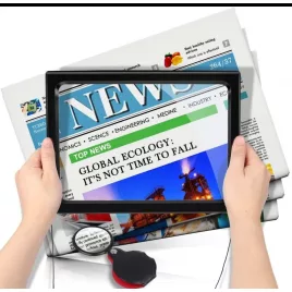 Lampă de citit cu LED și lupă