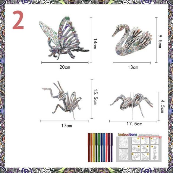 Puzzle 3D de colorat
