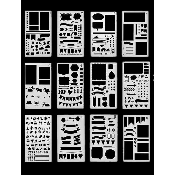 Set de șabloane pentru caiet